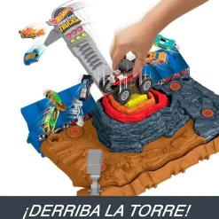 MATTEL Hot Wheels Monster Truck Pista Central- Vehículos, Trenes Y Parkings