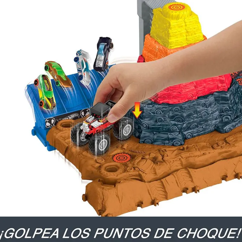 MATTEL Hot Wheels Monster Truck Pista Central- Vehículos, Trenes Y Parkings