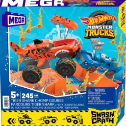 MEGABLOKS Puzzles Y Construcciones|Hot Wheels Monster Trucks Tiger Shark Competición