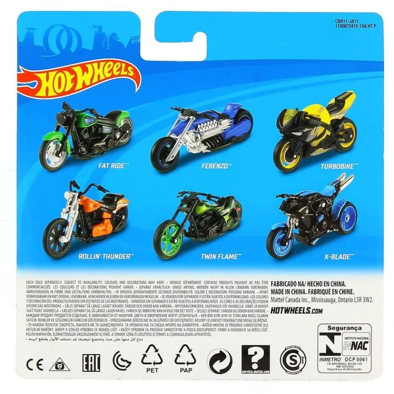 MATTEL Hot Wheels Moto Fat Ride 1:18- Vehículos, Trenes Y Parkings