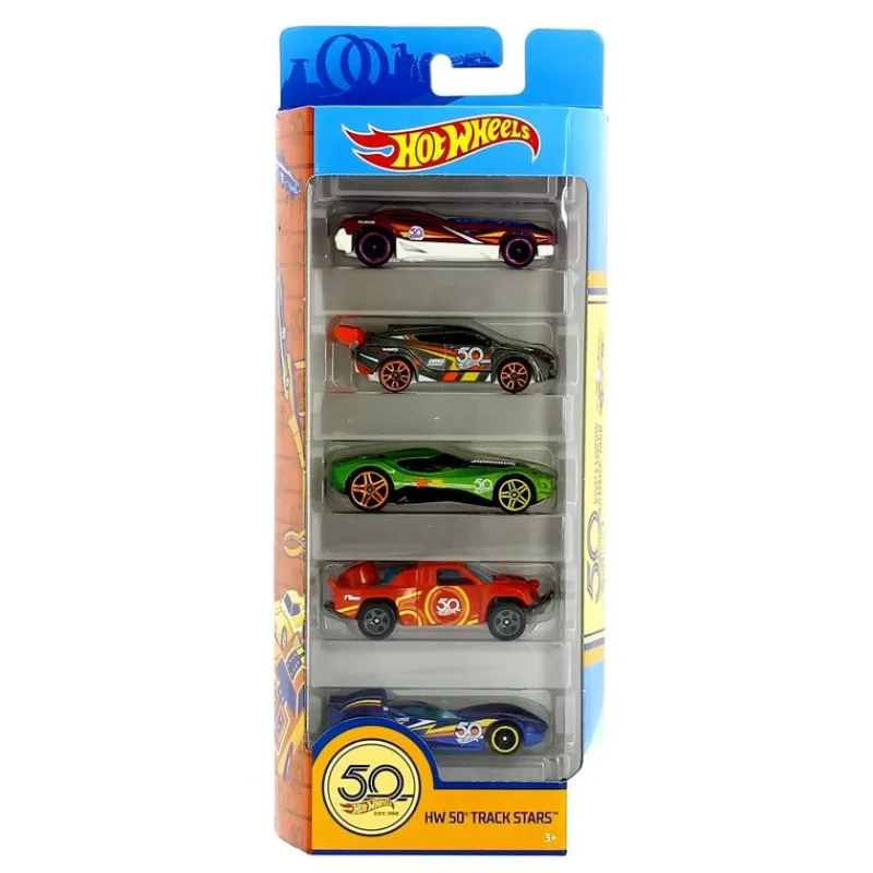 MATTEL Hot Wheels Pack 5 Vehículos Surtidos- Vehículos, Trenes Y Parkings