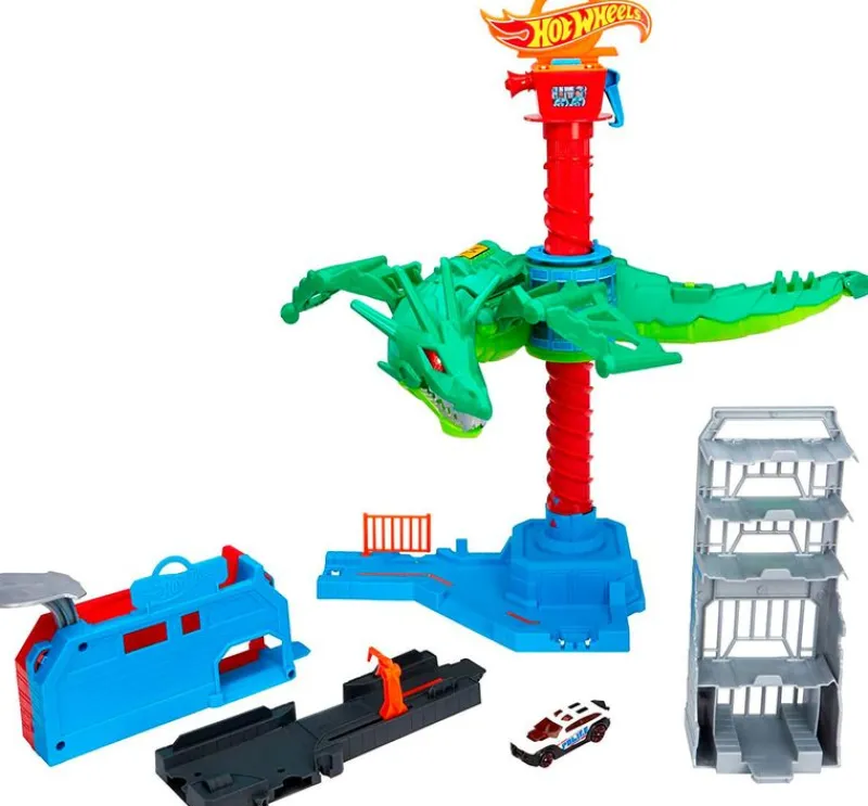 MATTEL Hot Wheels Pista Ataque del Dragón Robótico- Vehículos, Trenes Y Parkings