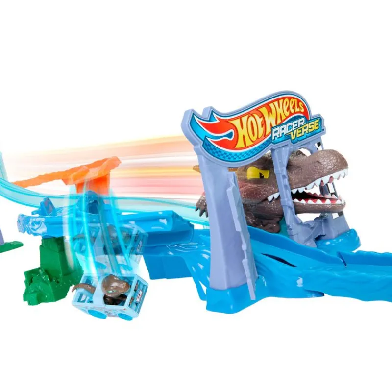 MATTEL Hot Wheels RacerVerse Jurassic World Choque y Zambullida Pista- Vehículos, Trenes Y Parkings