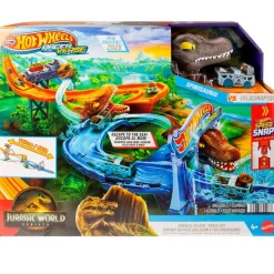 MATTEL Hot Wheels RacerVerse Jurassic World Choque y Zambullida Pista- Vehículos, Trenes Y Parkings