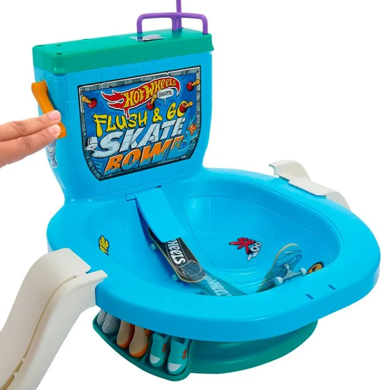 MATTEL Vehículos, Trenes Y Parkings|Hot Wheels Skate Flush & Go Inodoro