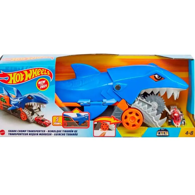 MATTEL Hot Wheels Tiburón Mastica Coches- Vehículos, Trenes Y Parkings