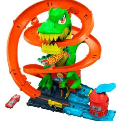 MATTEL Vehículos, Trenes Y Parkings|Hot Wheels T-Rex Batalla en Llamas Pista
