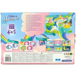 CLEMENTONI Juegos Y Juguetes Educativos|I Believe in Unicorns Edukit 4 en 1