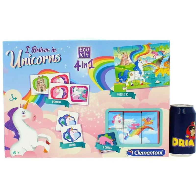 CLEMENTONI Juegos Y Juguetes Educativos|I Believe in Unicorns Edukit 4 en 1