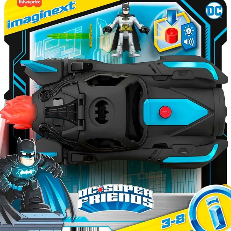 IMAGINEXT Figuras Y Figuras De Acción|DC Batmóvil Power Reveal