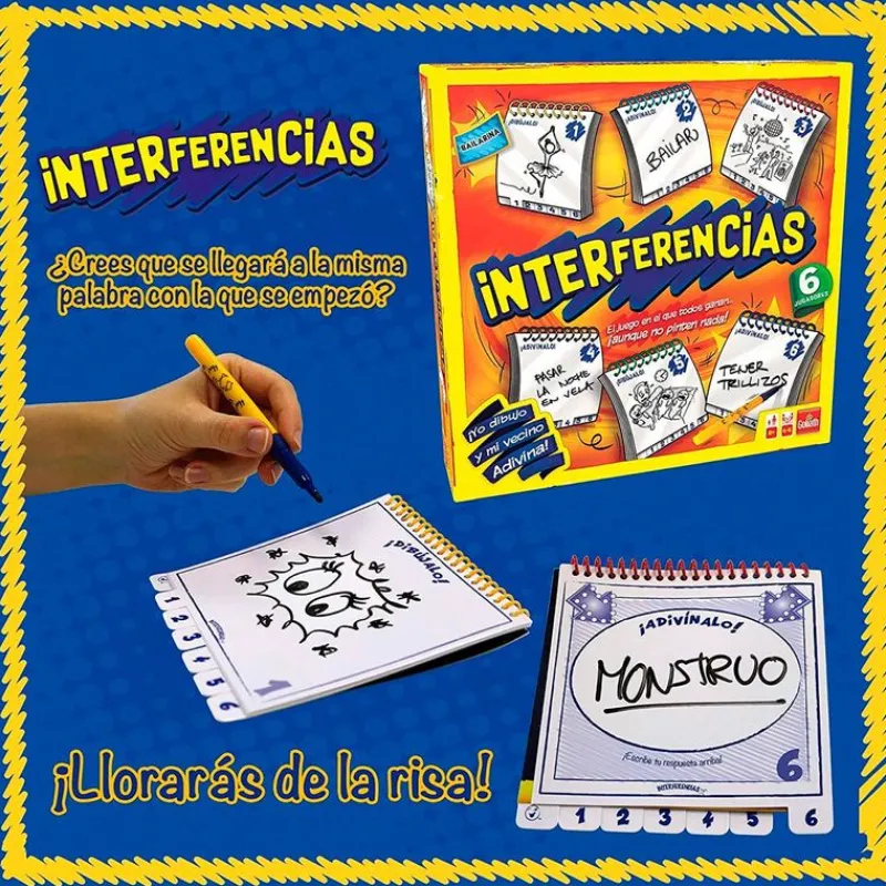 GOLIATH Interferencias 6 Jugadores Juego de Mesa- Juegos De Mesa
