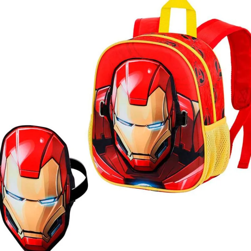 KARACTERMANIA Escolar|Iron Man Mochila Infantil con Máscara