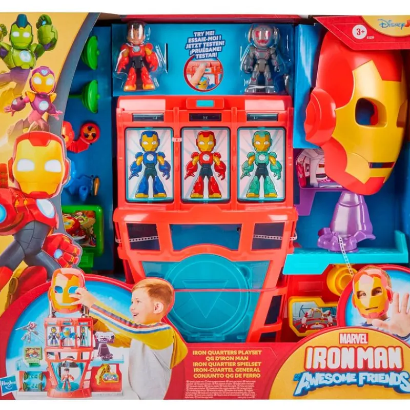 HASBRO Figuras Y Figuras De Acción|Iron Man y sus Increíbles Amigos Cuartel General