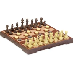 CAYRO Juegos De Mesa|Juego Ajedrez y Damas Magnético