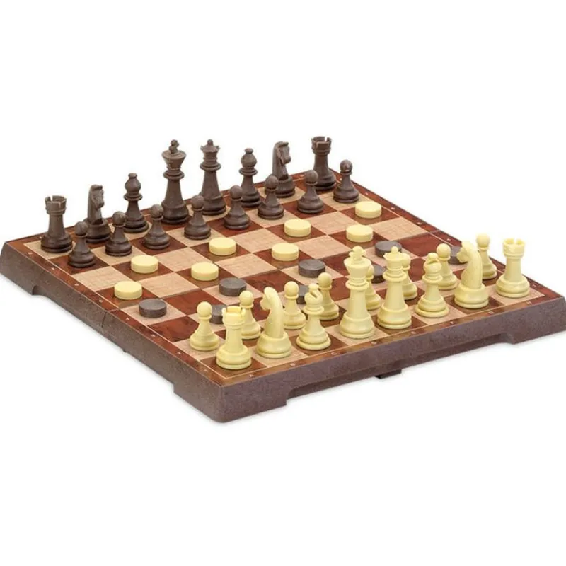 CAYRO Juegos De Mesa|Juego Ajedrez y Damas Magnético