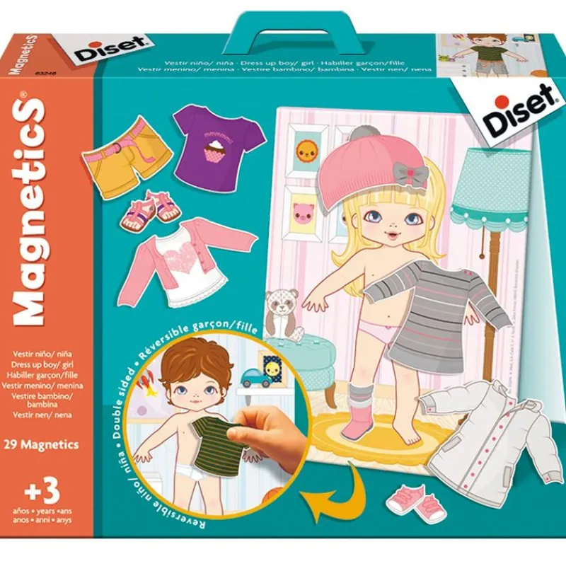 DISET Juego Magnético Vestir Niño Niña- Puzzles Y Construcciones