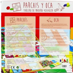 DRIM DISCOUNT Juegos De Madera|Juegos De Mesa|Juego Parchis/Oca Madera