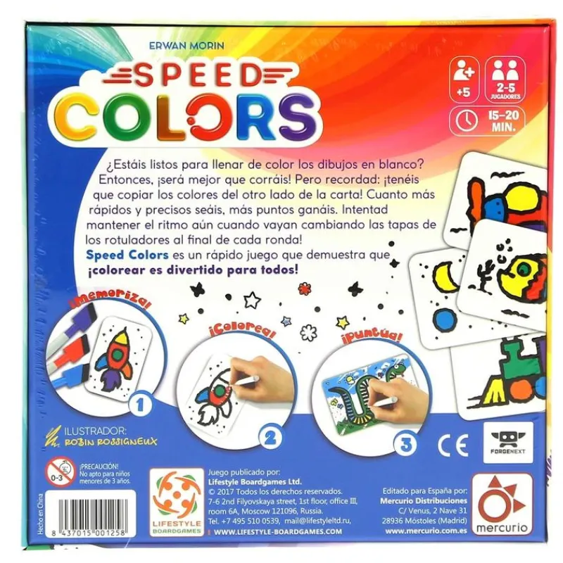 MERCURIO Juego Speed Colors- Juegos Y Juguetes Educativos|Amigos Y Familia