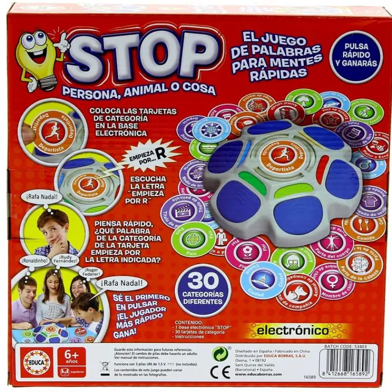 EDUCA Juego Stop- Juegos De Mesa