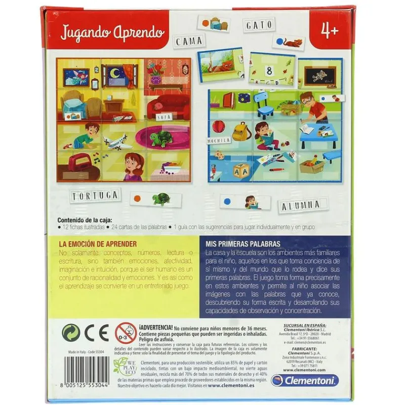 CLEMENTONI Juegos Y Juguetes Educativos|Jugando Aprendo Mis Primeras Palabras