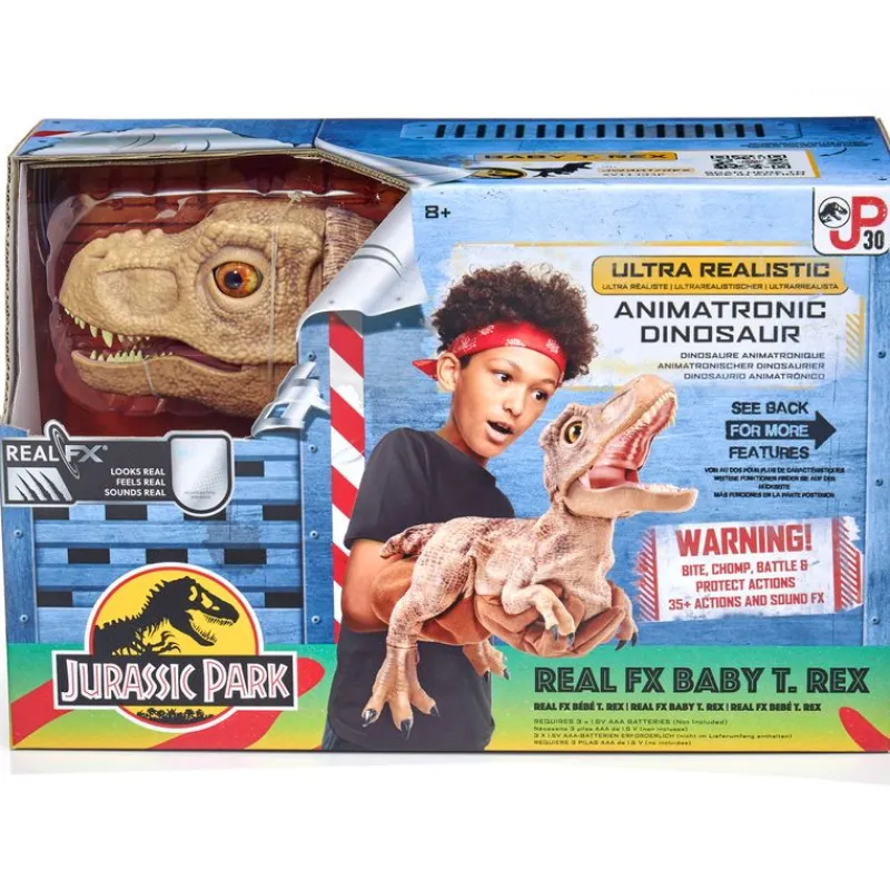 BANDAI Electrónicos|Jurassic Park Real FX Dinosaurio Bebé T-Rex