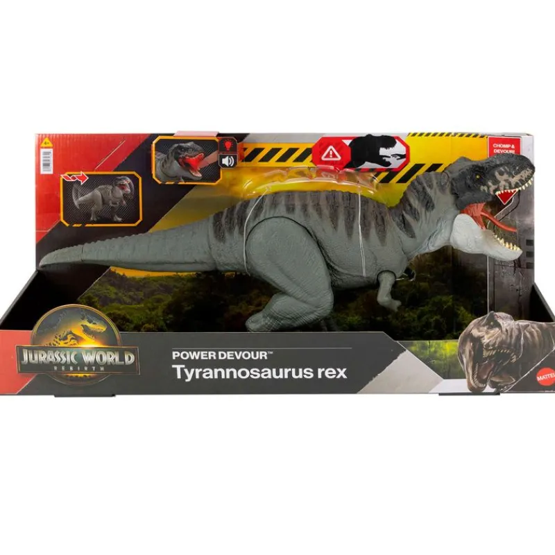 MATTEL Jurassic World : Rebirth Power Devour Dinosaurio T-Rex- Figuras Y Figuras De Acción