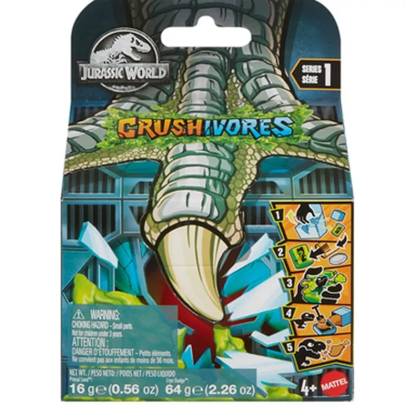 MATTEL Jurassic World Crushivores Dinosaurio Sorpresa- Figuras Y Figuras De Acción