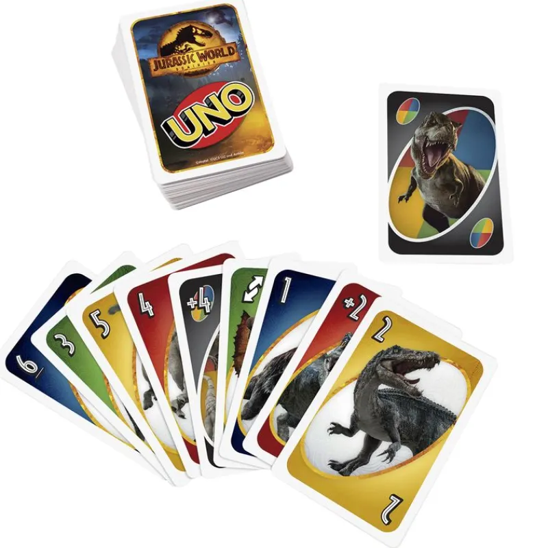 MATTEL Juegos De Mesa|Jurassic World Dominion Uno Juego Cartas