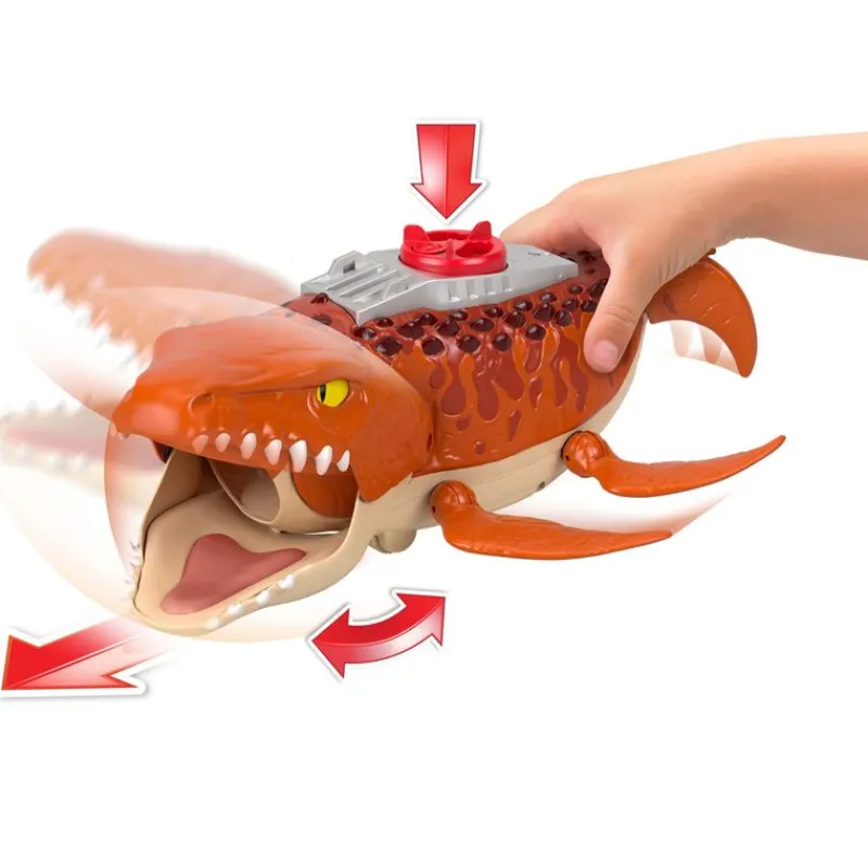 IMAGINEXT Jurassic World: El Renacer Dinosaurio Mosasaurio Persecución Mordiscos Acuáticos- Figuras Y Figuras De Acción