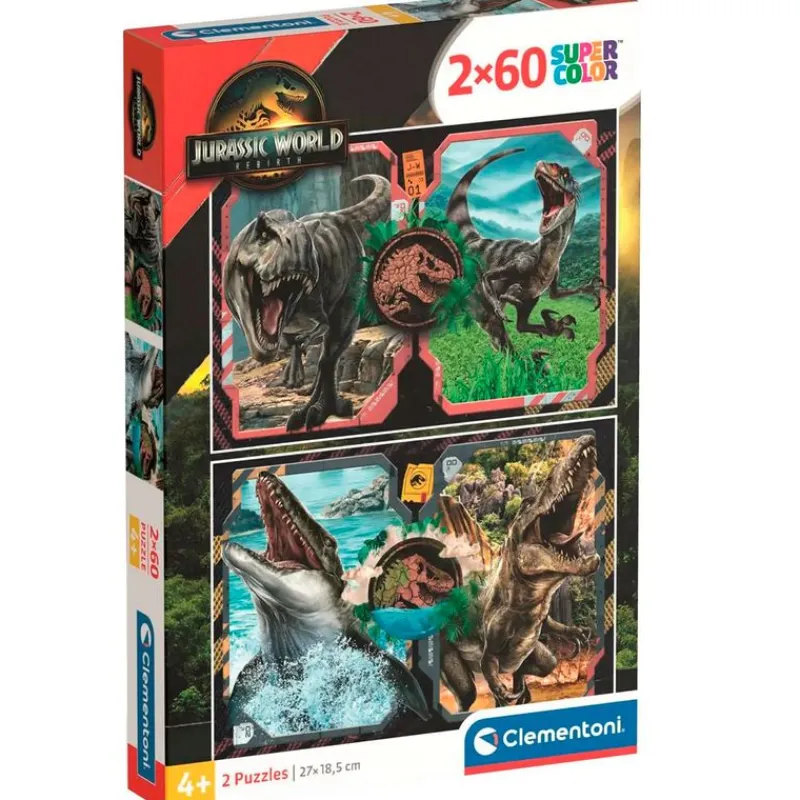 CLEMENTONI Jurassic World Puzzle 2x60 Piezas- Puzzles Y Construcciones
