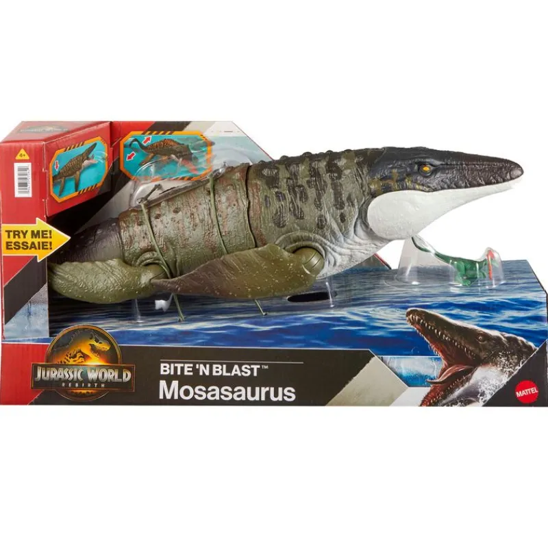 MATTEL Jurassic World: Rebirth Mosasaurio Mordedor- Figuras Y Figuras De Acción