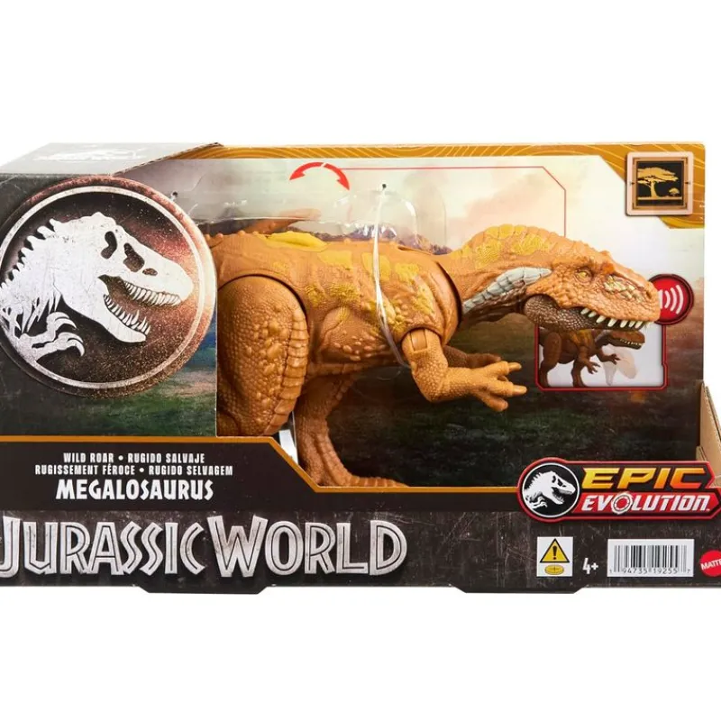 MATTEL Jurassic World Rugido Salvaje Megalosaurus- Figuras Y Figuras De Acción