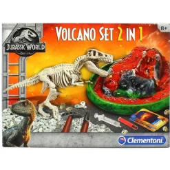 CLEMENTONI Jurassic World Set Volcán & T-Rex 2 en 1- Juegos Y Juguetes Educativos