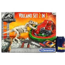 CLEMENTONI Jurassic World Set Volcán & T-Rex 2 en 1- Juegos Y Juguetes Educativos
