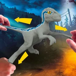 FAMOSA Jurassic World Stretch Raptor Blue- Figuras Y Figuras De Acción