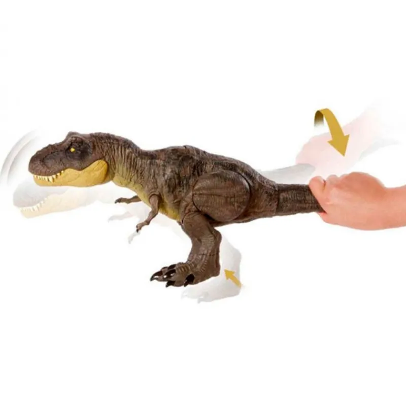 MATTEL Figuras Y Figuras De Acción|Jurassic World T-Rex Pisa y Ataca