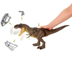 MATTEL Figuras Y Figuras De Acción|Jurassic World T-Rex Pisa y Ataca