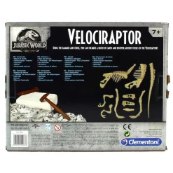 CLEMENTONI Jurassic World Velociraptor con Escenario- Juegos Y Juguetes Educativos