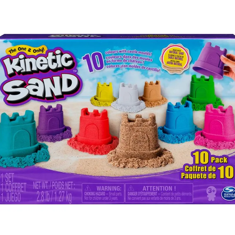 SPIN MASTER Kinetic Sand Pack 10 Castillos- Manualidades