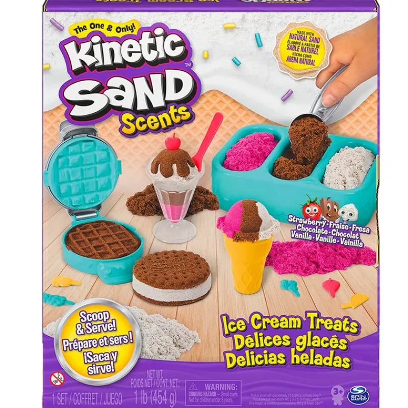 SPIN MASTER Kinetic Sand Scents Pack Helado y Golosinas- Manualidades
