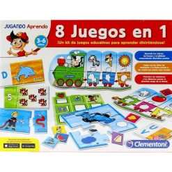 CLEMENTONI Juegos Y Juguetes Educativos|Kit 8 juegos en 1