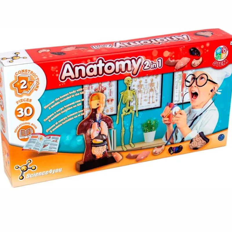 SCIENCE 4 YOU Juegos Y Juguetes Educativos|Kit Anatomía Humana 2 en 1