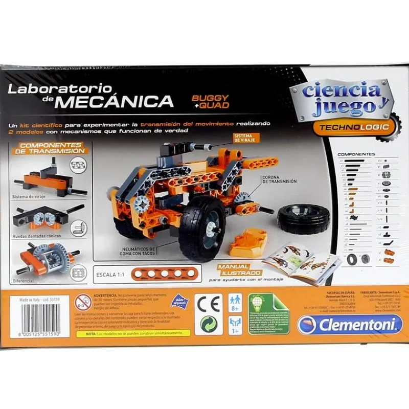CLEMENTONI Laboratorio Mecánico Buggy y Quad- Juegos Y Juguetes Educativos