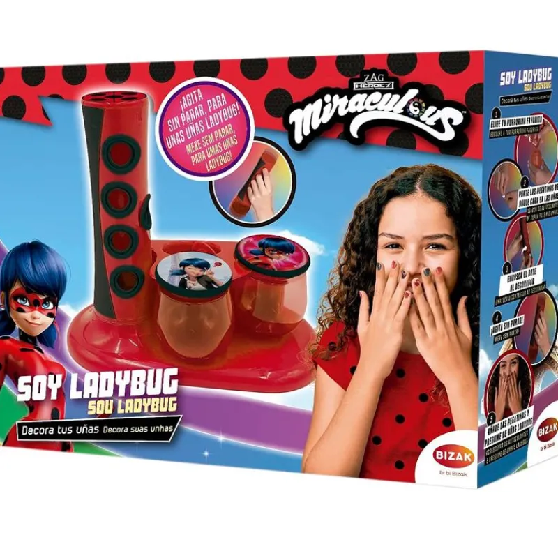 BIZAK LadyBug Estudio de Uñas- Juegos Y Juguetes De Imitación