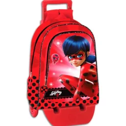 MONTICHELVO Ladybug Mochila con Ruedas- Escolar