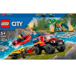LEGO Lego|City Camión de Bomberos 4x4 con Barco