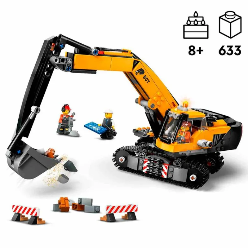 LEGO City Excavadora de Obra Amarilla- Lego