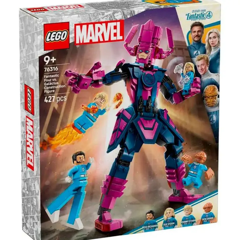 LEGO Marvel|Lego Personajes|Marvel Cuatro Fantásticos vs. Figura para Construir de Galactus