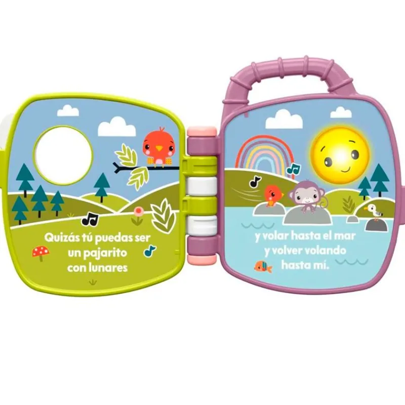 FISHER PRICE Primera Infancia Y Preescolar|Libro de Cuentos Musical del Monito Morado
