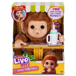 FAMOSA Little Live Pets My Baby Monkey Mascota Interactiv- Electrónicos